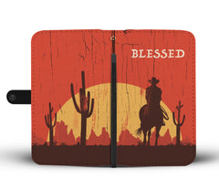 Horse Rider Sunset Wallet Case