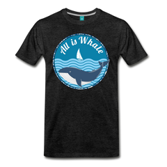 All is Whale T-shirt - charcoal gray