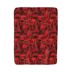 Wine Sherpa Fleece Blanket