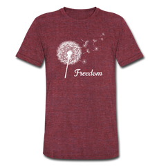 Dandelion Freedom T-shirt - heather cranberry